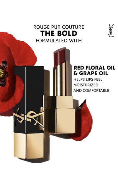 Shop Saint Laurent The Bold High Pigment Lipstick In 02 Wilfull Red