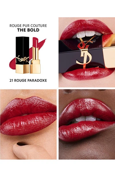 Shop Saint Laurent The Bold High Pigment Lipstick In 21 Rouge Paradox