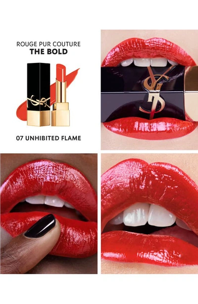 Saint Laurent The Bold High Pigment Lipstick 07 Unhibited Flame 0.1 oz / 2.8 G In 07 Uninhibited Flame