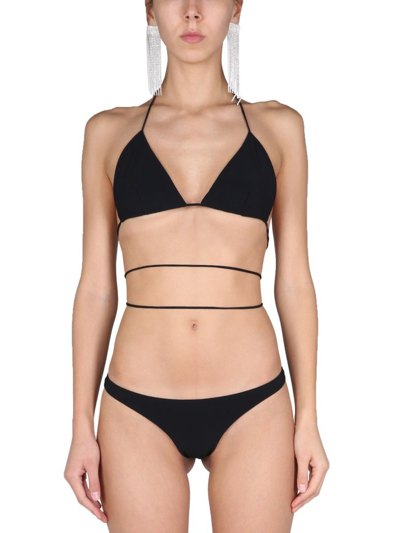Shop Magda Butrym Strappy Detailed Bikini Set In Black