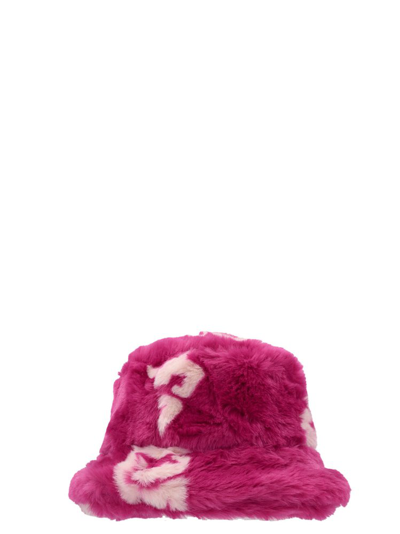 Shop Gcds Logo Printed Bucket Hat In Pink