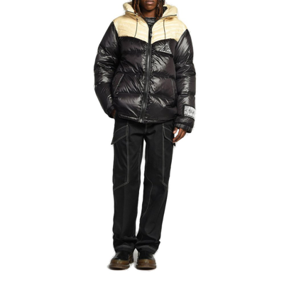 Shop Just Cavalli Padded Zipped Down Jacket In Black
