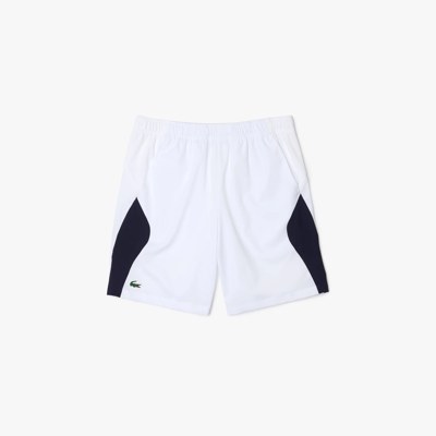 Shop Lacoste Men's Sport Regular Fit Tennis Shorts - Xxl - 7 In White
