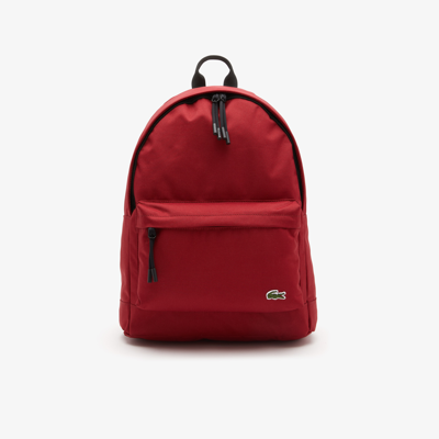 Shop Lacoste Unisex Computer Compartment Backpack - One Size In Red