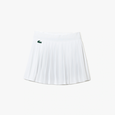 Shop Lacoste Women's Sport Built-in Short Pleated Tennis Skirt - 44 In White