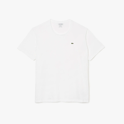 Shop Lacoste Men's Big Fit Crew Neck Cotton Jersey T-shirt - 4xl Big In White