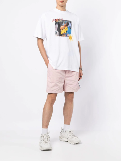 Domrebel Basketball Drawstring Shorts In Pink