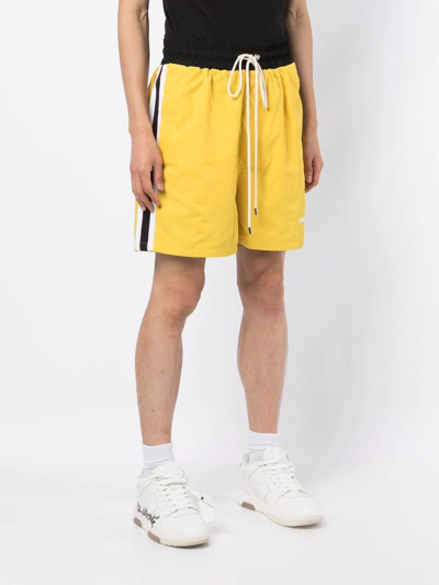 Domrebel Basketball Drawstring Shorts In Yellow