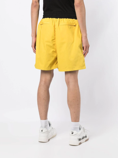 Shop Domrebel Basketball Drawstring Shorts In Yellow