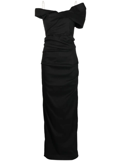 Shop Rachel Gilbert Dahli Embellished Gown In Black