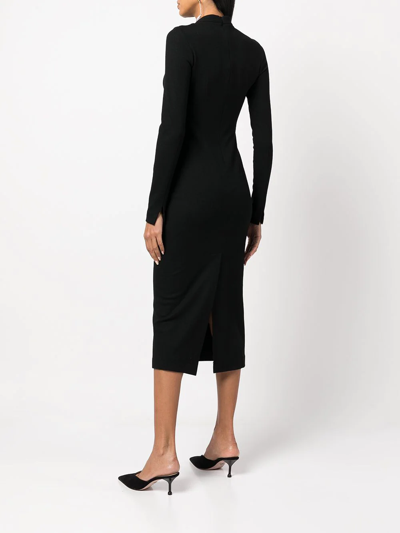 Shop Adam Lippes Draped-detail Dress In Black
