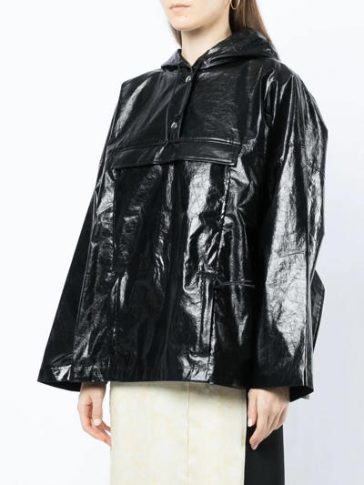 Muller Of Yoshiokubo Hooded Long-sleeve Windbreaker In Black