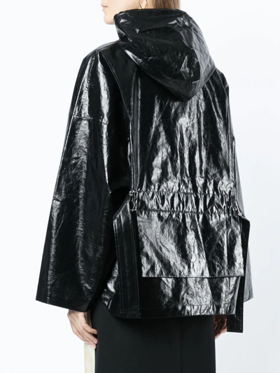 Muller Of Yoshiokubo Hooded Long-sleeve Windbreaker In Black