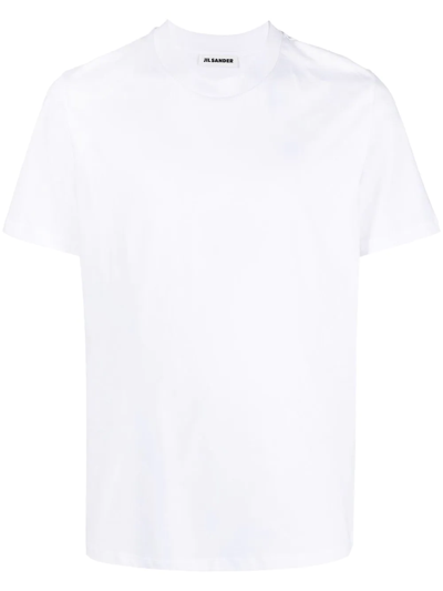 Shop Jil Sander Round-neck Short-sleeve T-shirt In Weiss