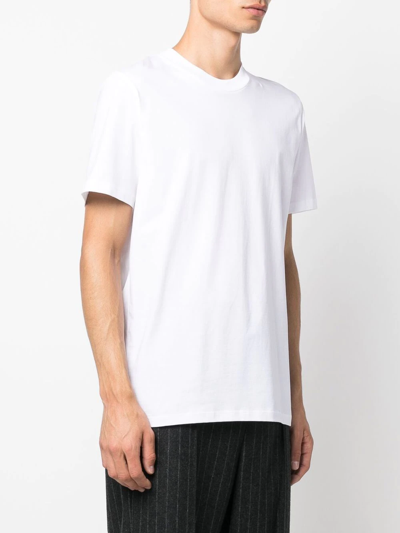 Jil Sander Classic Short Sleeve Cotton Jersey T-shirt In Weiss