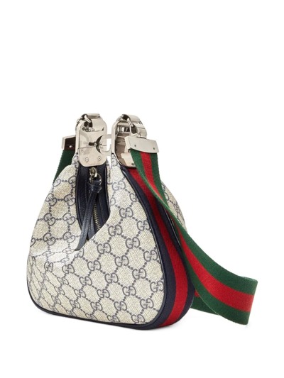 Shop Gucci Small Attache Shoulder Bag In Blau