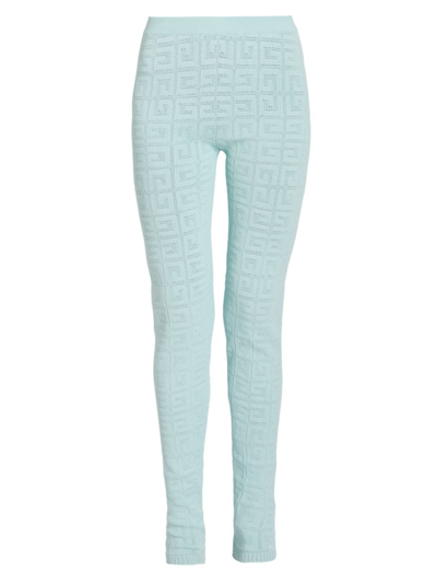 Shop Givenchy Women's 4g Logo Leggings In Acqua Marine