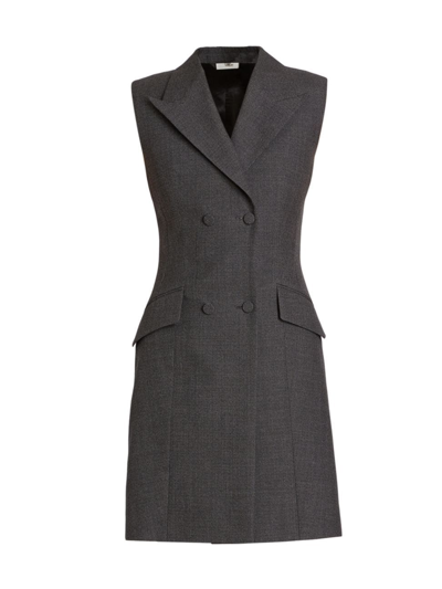 Shop Givenchy Women's Sleeveless Tuxedo Dress In Grey Mix