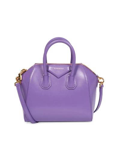 Shop Givenchy Women's Antigona Mini Leather Satchel In Ultra Violet