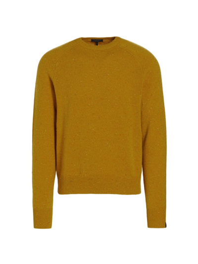 Shop Rag & Bone Men's Harlow Donegal Cashmere-blend Crewneck Sweater In Gold Multi
