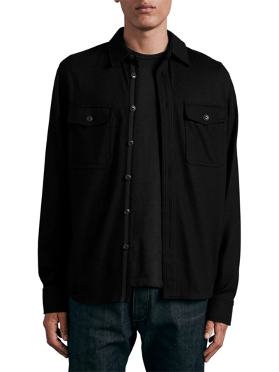 Shop Rag & Bone Men's Icons Japanese Wool Jack Shirt In Black