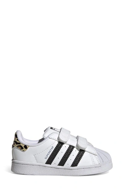 Shop Adidas Originals Kids' Superstar Sneaker In White/ Black/ Blue