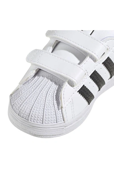 Shop Adidas Originals Kids' Superstar Sneaker In White/ Black/ Blue