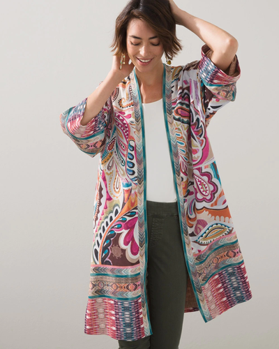 Chico's Modern Kimono In Multi Print | ModeSens