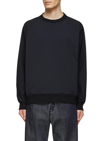 Nanamica Alphadry Crewneck Long Sleeve Sweatshirt In Black | ModeSens