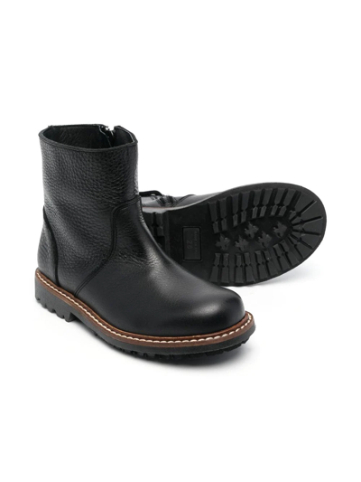 Shop Bonpoint Ankle-length Leather Boots In Black