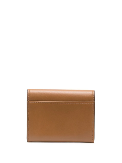 Shop Polo Ralph Lauren Logo-buckle Wallet In Brown