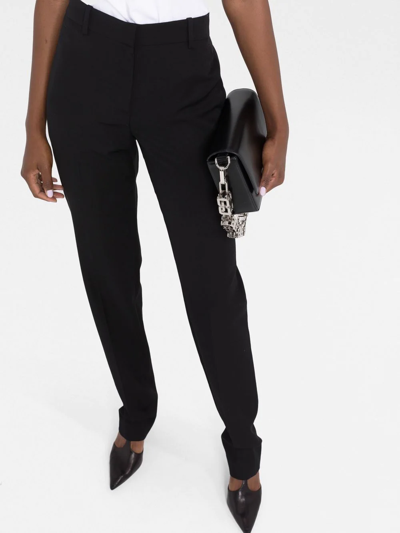Shop Alexander Mcqueen High-waisted Tailored Trousers In Black