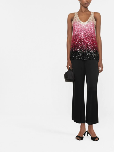 Ermanno Scervino Sequin Embellished Tank Top In Neutrals