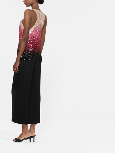 Ermanno Scervino Sequin Embellished Tank Top In Neutrals