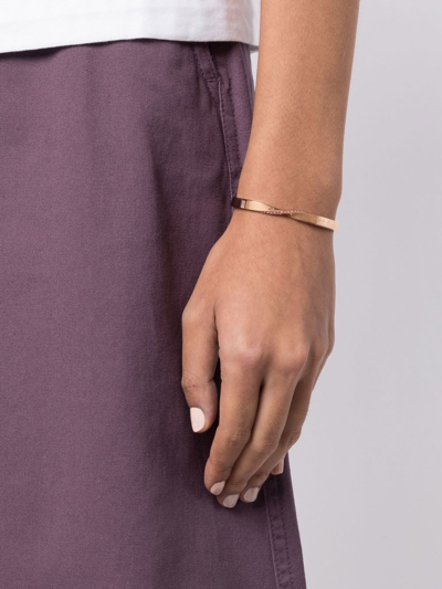 Agnès B. Twist-detail Stainless Steel Bangle In Gold
