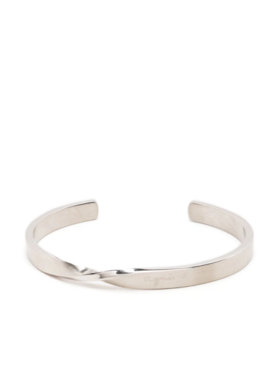 Shop Agnès B. Stainless-steel Bracelet In Silver