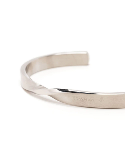 Shop Agnès B. Stainless-steel Bracelet In Silver