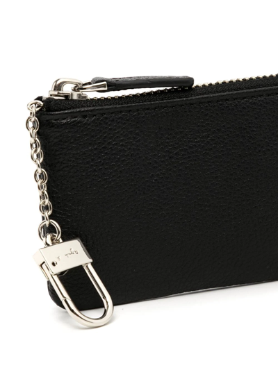 Shop Agnès B. Padlock Charm Wallet In Black