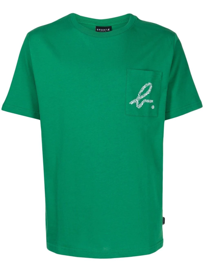 Shop Sport B. By Agnès B. Logo-print Cotton T-shirt In Green