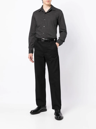 Agnès B. Polka Dot-print Cotton Shirt In Black
