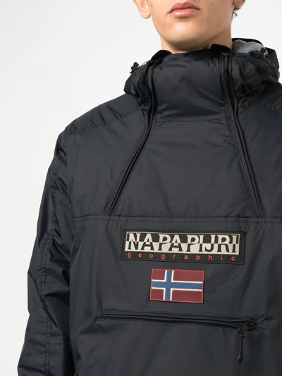 Shop Napapijri Northfarer 2.0 Waterproof Coat In Black