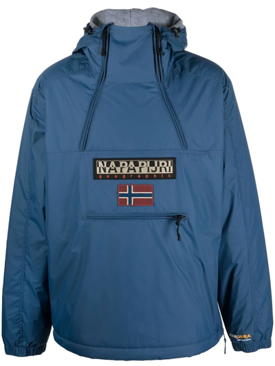 Shop Napapijri Northfarer 2.0 Waterproof Coat In Blue