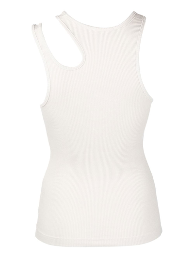 Shop Agolde Cut-out Athena Tank Top In White