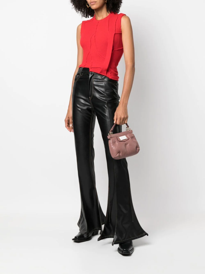Talia Byre Red Ribbon Tank Top In Red