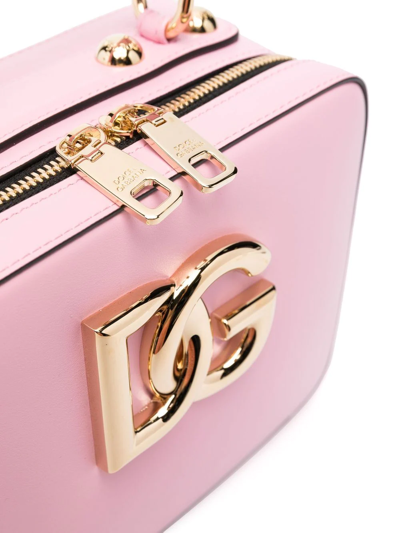 Shop Dolce & Gabbana 3.5 Leather Top-handle Bag In Pink