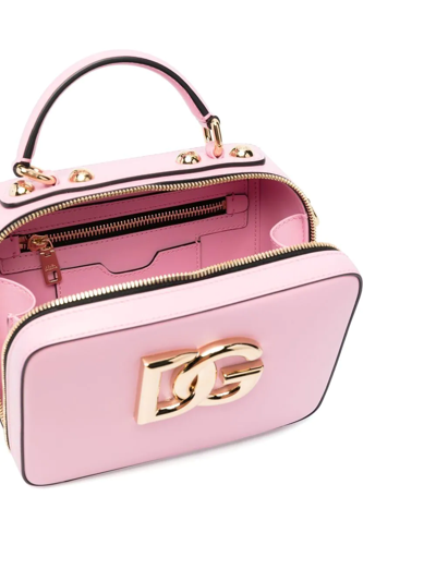 Shop Dolce & Gabbana 3.5 Leather Top-handle Bag In Pink