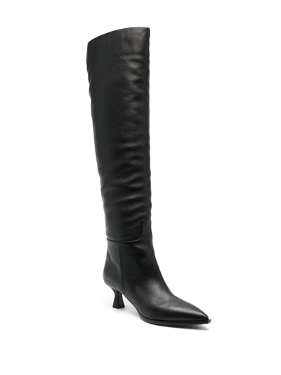 Shop 3juin Knee-length 65mm Heel Boots In Black