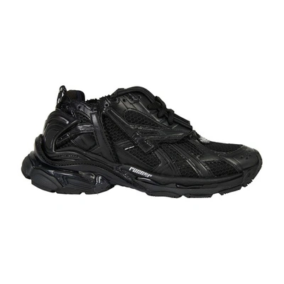 Shop Balenciaga Monocolor Runner Sneakers In Black