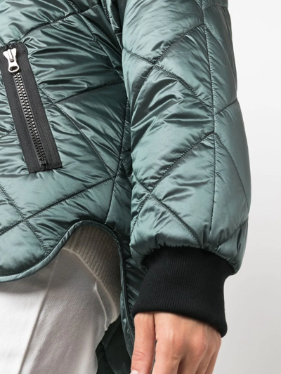 Shop Filippa-k Soft Sport Maggie Quilted Hooded Jacket In Green
