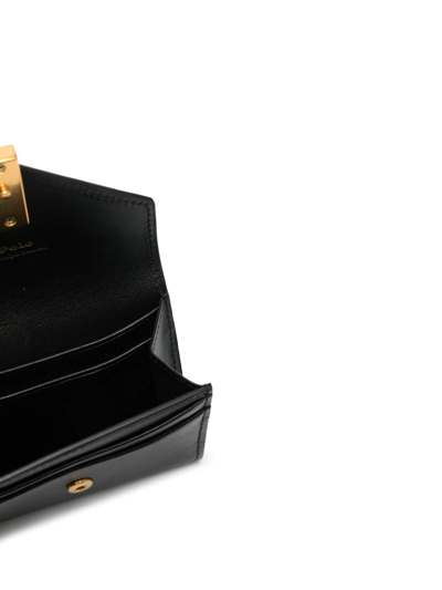 Polo Ralph Lauren Logo-buckle Wallet In Black